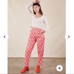 Big Bud Press Trousers in Pink Daisy Chain, size XS